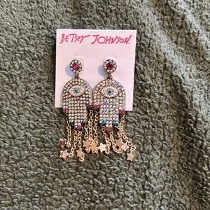 Betsy Johnson earrings. Every worn.